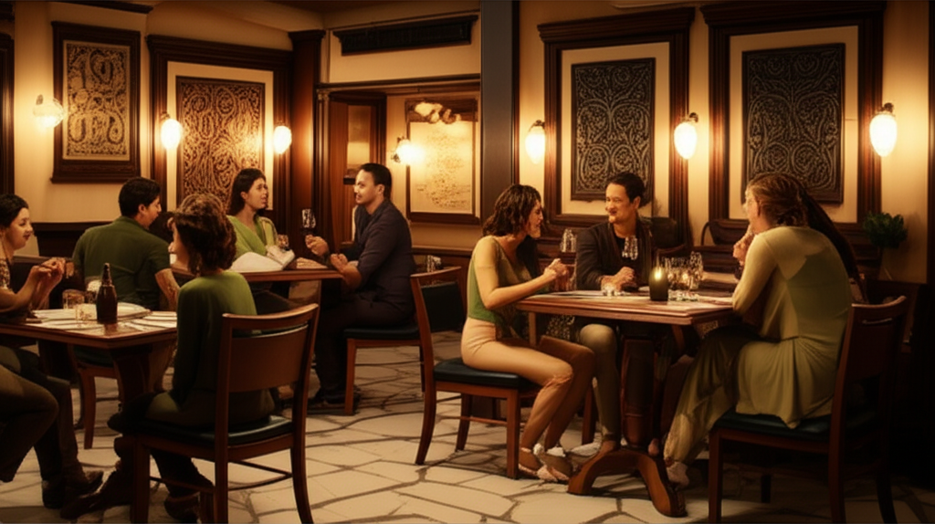 Spanish café conversation